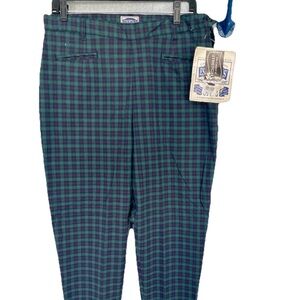 NWT- B&T Essential style size 16 plaid pants Green Blue casual comfortable